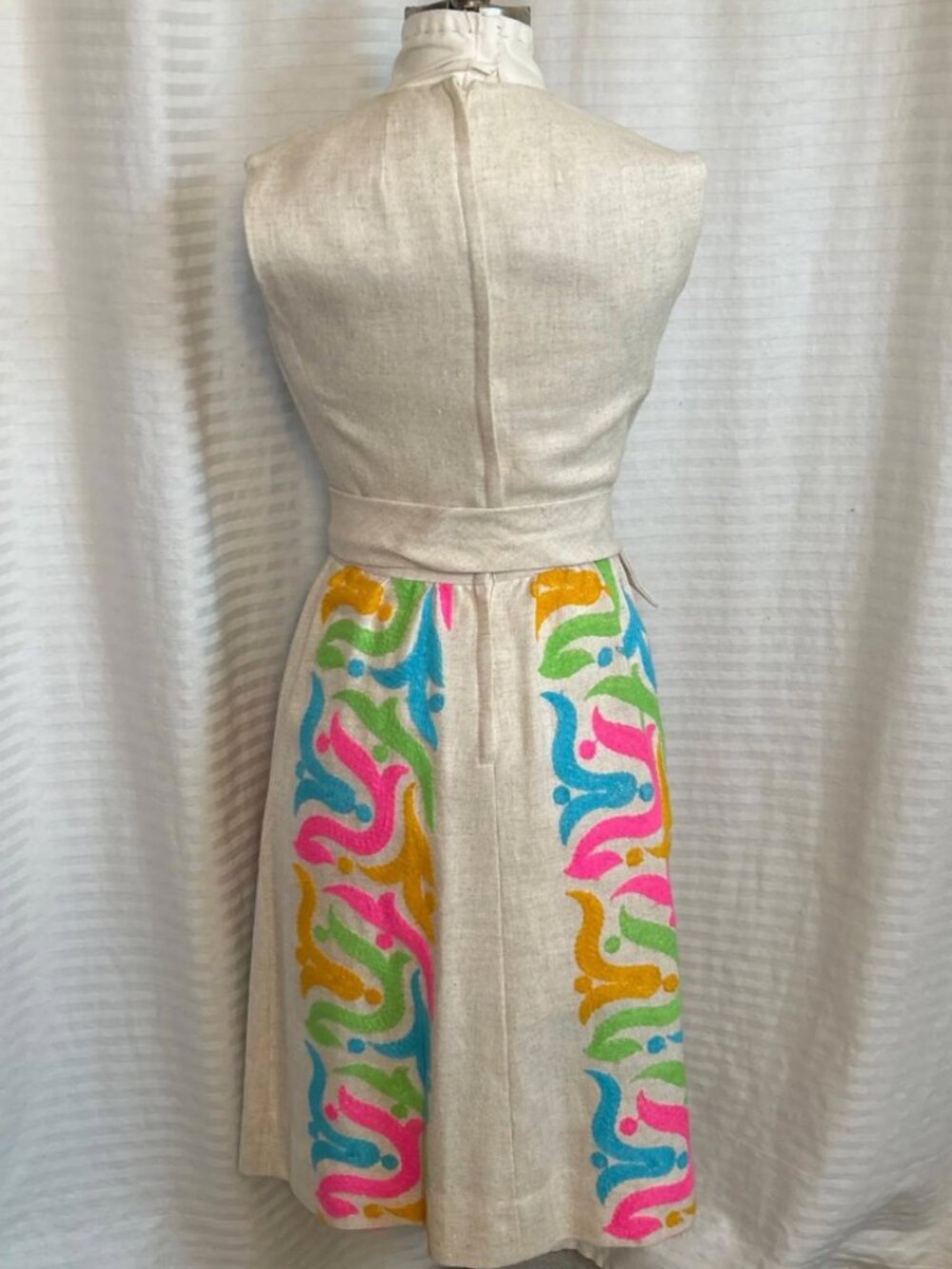 vintage 60s dress: L'Aiglon, psychedelic dress - Picture 4 of 7
